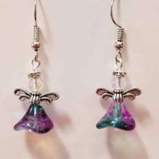Glass Call Lilly Angel Wings Earrings