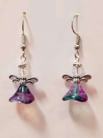 Glass Call Lilly Angel Wings Earrings