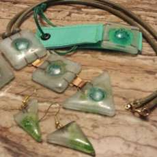 Fused Glass Necklace Set