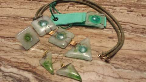Fused Glass Necklace Set