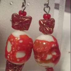 Lampwork and Glass Earrings