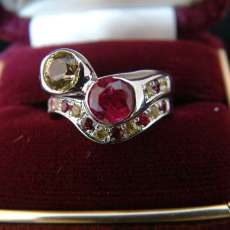 Platinum, Ruby and Diamond Ring Designed by Vincent