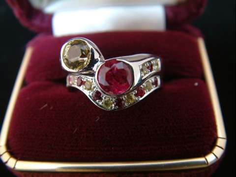 Platinum, Ruby and Diamond Ring Designed by Vincent