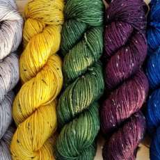 Rugged Base: 85/15 Superwash Merino Wool / Donegal Tweed Neps - DK Weight