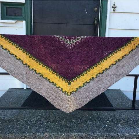 Kodikas Shawl Designed by Caitlin Hunter, Knit by Lindalou Anne Holley