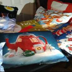 LED Holiday Pillows