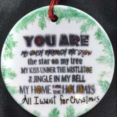 All I Want For Christmas Ornament