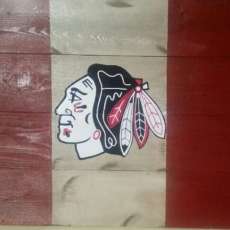 Distressed Hawks Flag