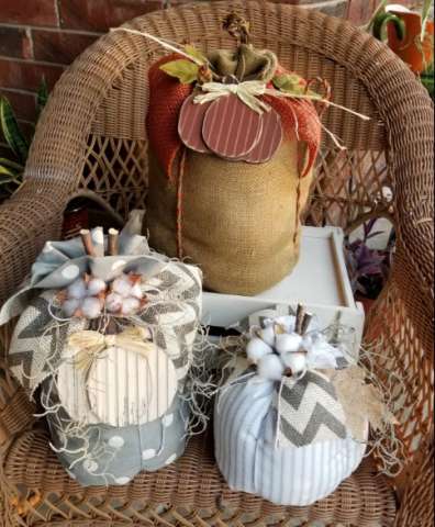 Fall Fabric Pumpkins