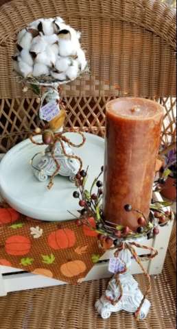 Repurposed Vintage Fall Candelabras