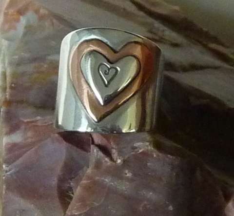 Silver and Copper Wrap Ring