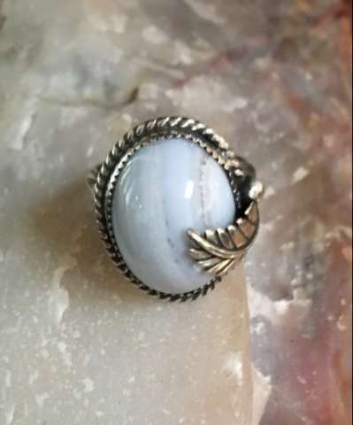 Blue Lace Agate Ring