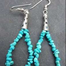 Turquoise Nugget Earrings