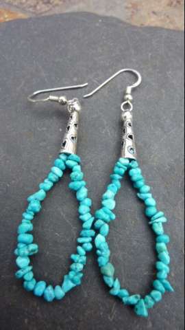 Turquoise Nugget Earrings