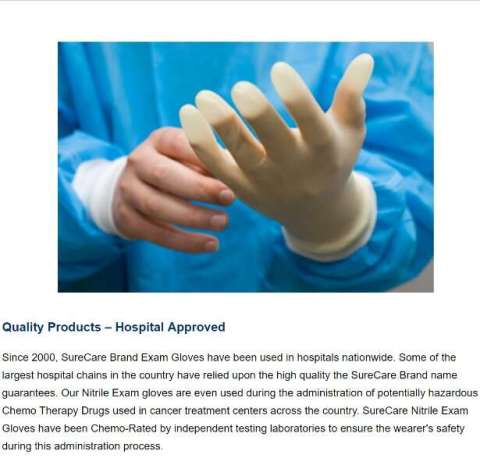 Medical Grade Powder Free Gloves