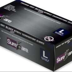 7 Mil Black Police Glove Nitrile Medical-