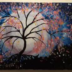 Spooky Tree Purple Moon