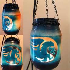 Winged Lion Hanging Candle Holder