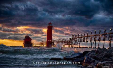 Grand Haven Pier at Sunset