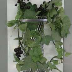 Grey Vase With Grape Leaves