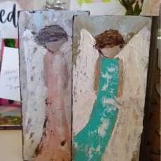 Palette Knife Angels on Wood