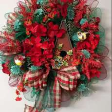 Fall Birdhouse Wreath