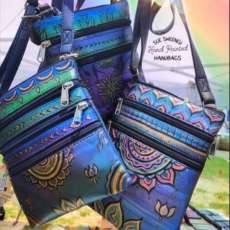 Be Someone's Sunshine! Painted Leather Bags by Sue Sweeney. Each Original and Signed.