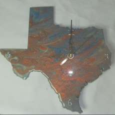 Texas Clock Copper and Blue