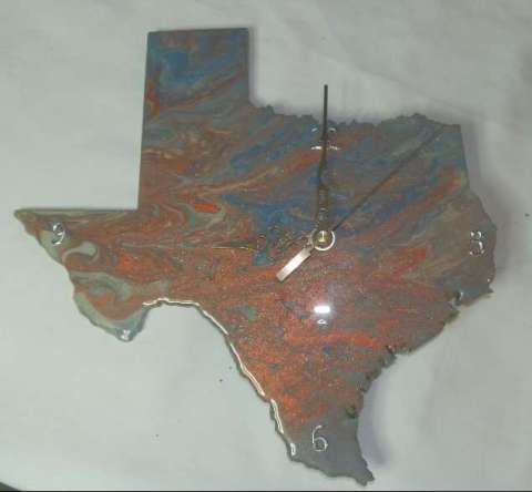 Texas Clock Copper and Blue