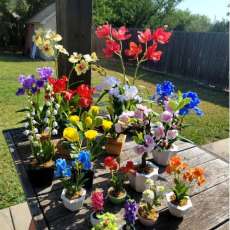 Handmade Clay Flowers at Round Rock Market Day!