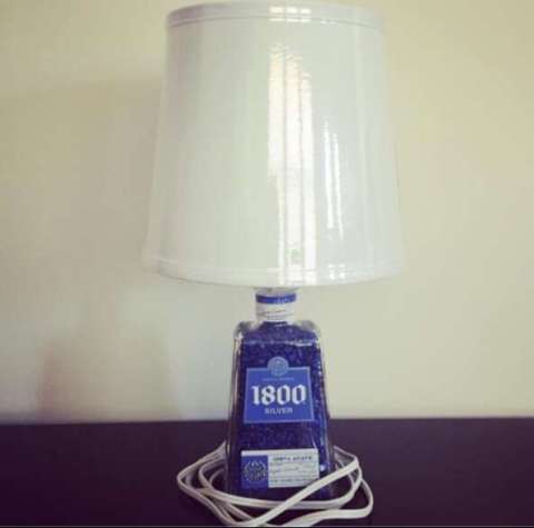 Upcycled Blue 1800 Lamp