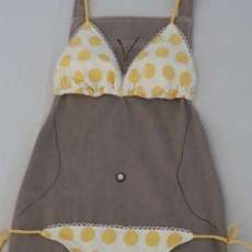 Apron - Yellow Polka Dot Bikini