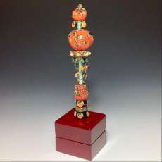 Pumpkin Patch Handblown Glass Small Sculpture