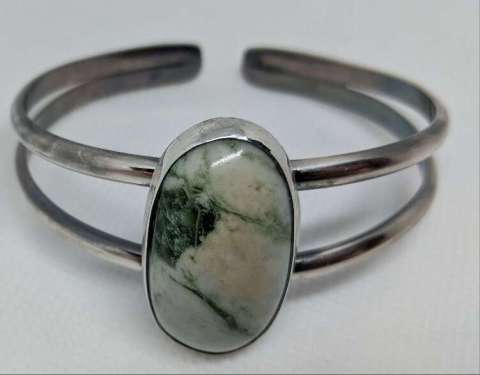 Green Onyx and Sterling Silver