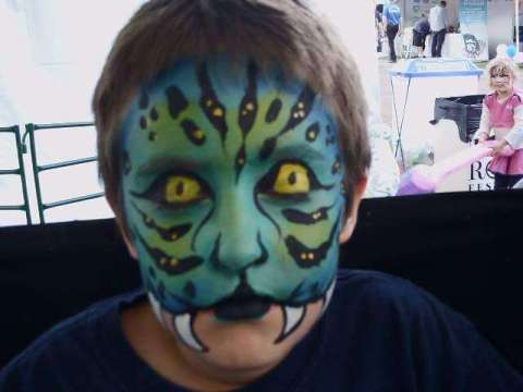 Boys Face Painted