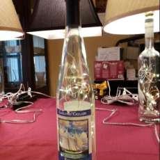 Wine Bottle With White LED's