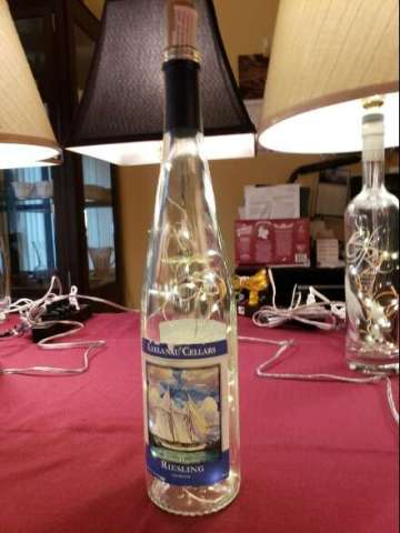 Wine Bottle With White LED's