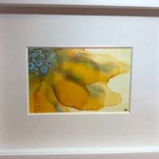 Alcohol Ink Sunflower on Yupo