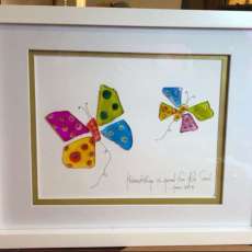 Alcohol Ink on Flat Glass - Butterflies