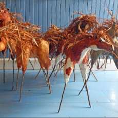 Paper Mache Horses