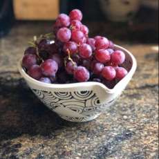 Ceramic Bowl With Grapes