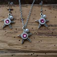 Starfish Bullet Necklace and Earrings