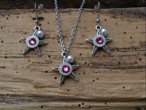 Starfish Bullet Necklace and Earrings