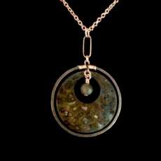 Copper Pendant With Blue Patina