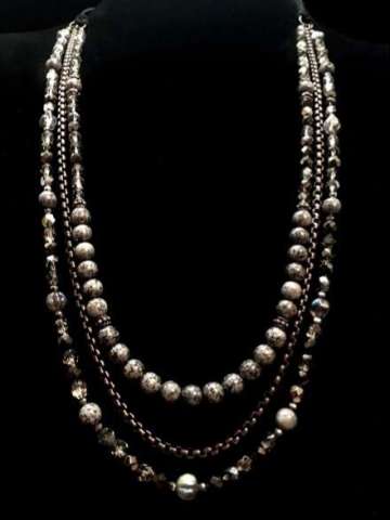 Custom Glass and Labradorite Necklace