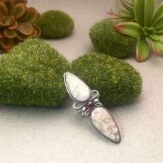 Crazy Lace and Garnet Doublet Ring