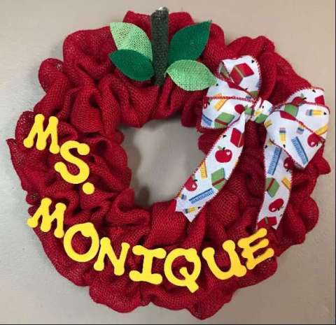 Teacher Appreciation Burlap Wreath