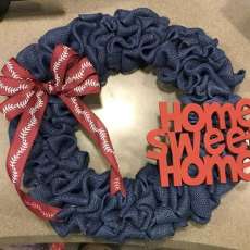 Home Sweet Home Burlap Wreath