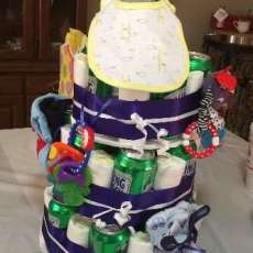 Beer and Diaper Cake