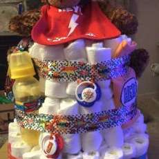 Superhero Diaper Cake